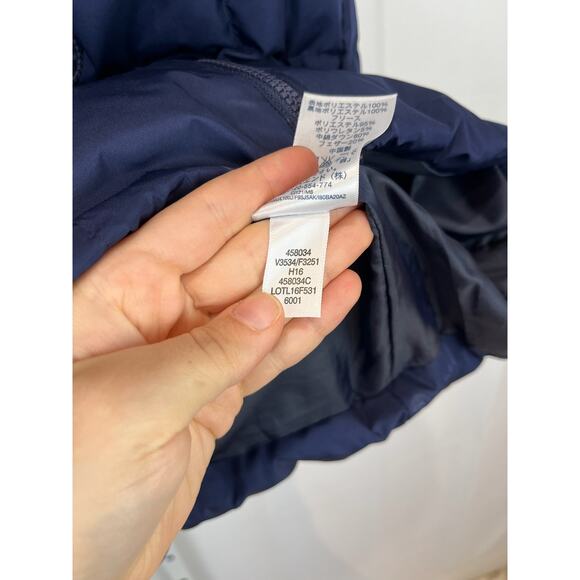 LANDS' END  S 6 8 Down Filled Puffer Vest Full Zip Quilted Insulated Navy Blue - Picture 5 of 6